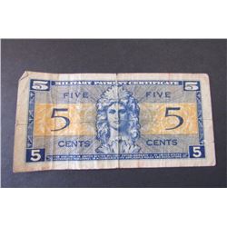 574 - Military Payment Certificate Five Cents