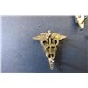 Image 5 : 577 - (6) WWII US Army Officer Medical Corps Caduceus Pi