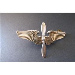 586 - WWII USAAF Flight Cap Wings Propeller, Sterling