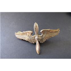 587 - WWII USAAF Flight Cap Wings Propeller, Sterling