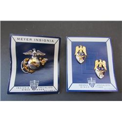 625 - USMC Cap Insignia, US Army Insignia