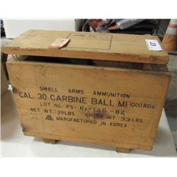 637 - Wooden Ammo Box With Contents