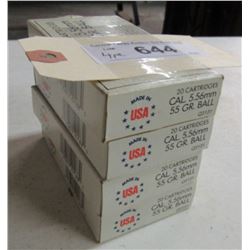 644 - 4 Boxes Of 5.56mm 55gr Ball Ammunition