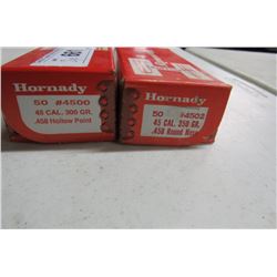 661 - 2 Boxes Of Hornady 45cal Bullets