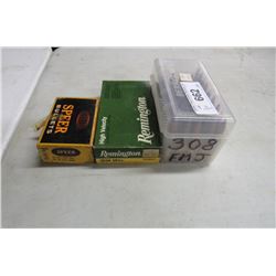 662 - 3pc 308 Bullets, Brass, And Shells