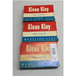 666 - 3 Boxes Of Klean Klay Modeling Clay