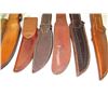 Image 2 : 697B - 7 Pieces Leather  Wood Knife Sheaths