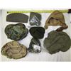 Image 1 : 753A - Group Lot Of Assorted Military Helmet Covers, Hats