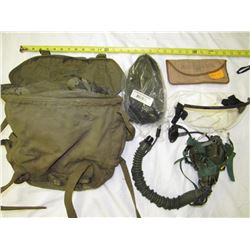 753B - Group Lot Of Military Memorabilia; Goggles,