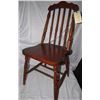 Image 1 : 800 - Pair Of Oak Spindle Back Kitchen Chairs