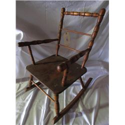 802 - 2pc Children's Rocking Chair And School Chair