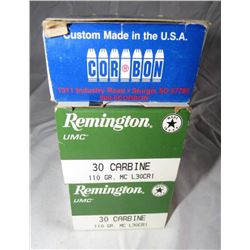 821 - 3pc 30 Carbine And 40 S  W Ammunition