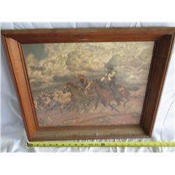 837 - Group Lot Of Framed Art, 3 Pcs