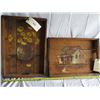 Image 1 : 839 - Pair Of Vintage Hand Painted Wooden Serving Trays