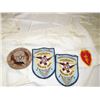 Image 1 : 870 - Group Of 4 Military  Misc Patches W/ Silk Scarf