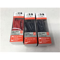 Lot of Assorted USB Cables