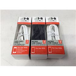 Lot of Assorted USB Cables