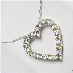 Silver Natural Peridot 20" Necklace, Suggested Retail Value $100