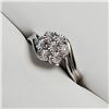 Image 2 : Silver 7 Diamond Ring (~Size 7) (~weight 3.71g), Suggested Retail Value $180