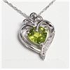 Image 1 : Silver Natural Peridot 20" Necklace, Suggested Retail Value $100