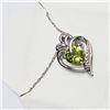 Image 2 : Silver Natural Peridot 20" Necklace, Suggested Retail Value $100