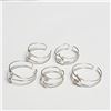 Image 1 : Silver 5 Set Of Adjustable Ring, Suggested Retail Value $100