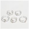 Image 2 : Silver 5 Set Of Adjustable Ring, Suggested Retail Value $100