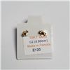 Image 3 : 10K Yellow Gold Cz 6.5Mm Earrings, Made in Canada, Suggested Retail Value $240