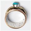 Image 3 : Silver Turquoise Spinable Ring (~Size 7-11.5) (~weight 7.34g), Suggested Retail Value $140