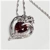 Image 2 : Silver Natural Garnet 20" Necklace, Suggested Retail Value $100