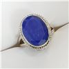 Image 2 : Silver Lapis Lazuli 7G Ring (~Size 7-11.5) (~weight 7g), Suggested Retail Value $120