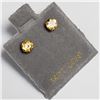 Image 2 : 14K Yellow Gold 2 Citrine(0.6ct) Earrings, Made in Canada, Suggested Retail Value $160