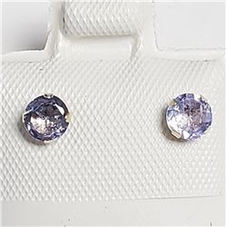 10K Yellow Gold 2 Tanzanite+Fresh Water Pearl 2In1 Earrings, Made in Canada, Suggested Retail Value 