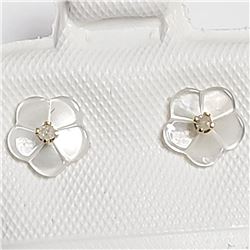 14K Yellow Gold Diamond 2In1(0.02ct) Earrings, Made in Canada, Suggested Retail Value $200