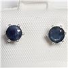 Image 1 : Silver Sapphire (0.63ct) Earrings, Made in Canada, Suggested Retail Value $120