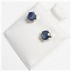 Image 2 : Silver Sapphire (0.63ct) Earrings, Made in Canada, Suggested Retail Value $120