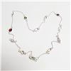 Image 1 : Silver Genuine Gemstone 18" Necklace, Suggested Retail Value $300