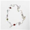 Image 2 : Silver Genuine Gemstone 18" Necklace, Suggested Retail Value $300