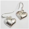 Image 1 : Silver Heart Shape Earrings, Suggested Retail Value $80