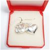 Image 3 : Silver Heart Shape Earrings, Suggested Retail Value $80