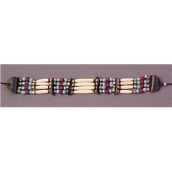 Native American Type Bone Choker 4 Strand 