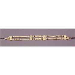 Native American Type Bone Choker 2 Strand Beads 