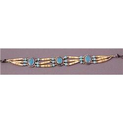 Native American Type Bone Choker 3 Strand 