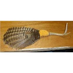 Deer Antler Native American Feather Fan
