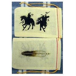 Silhoutted Warriors Tobacco Bag 