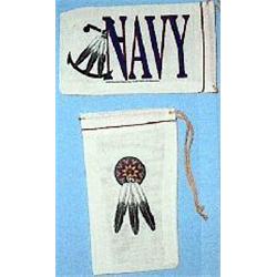 Navy Tobacco Bag 