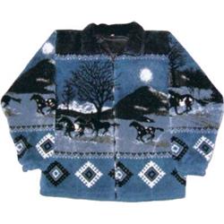 Fleece  Running Horses