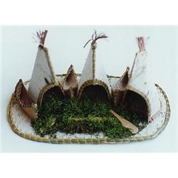 Ojibwa Birchbark Tee Pee Village