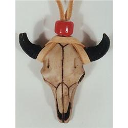 Iroquois Mini Steer Skull Necklace