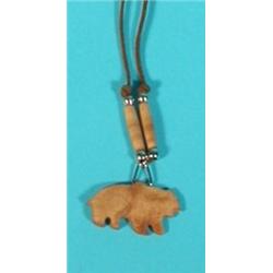 Iroquois Mini Bone Bear Pendant Necklace